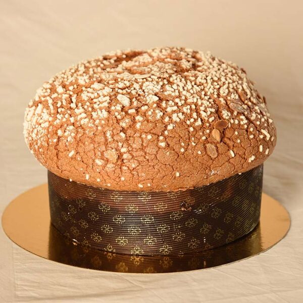 Traditional Panettone with candied fruit and raisins