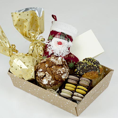 Cesto Natalizio senza Glutine con Calza Befana